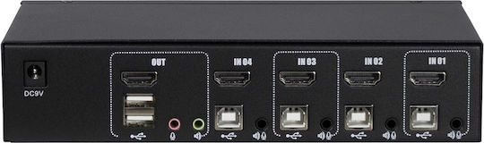 Inter-Tech KVM & Data Switch AC-41HUS