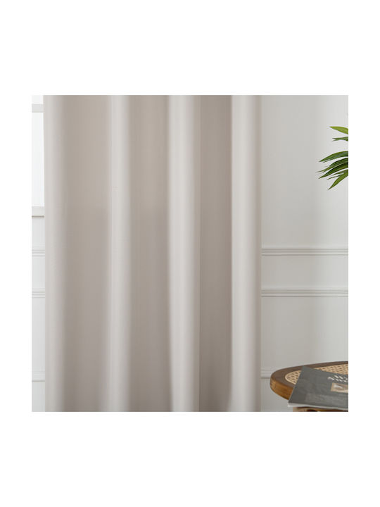 Beauty Home Κουρτίνα με Τρουκς Art 8443 Εκρού 140x270εκ.