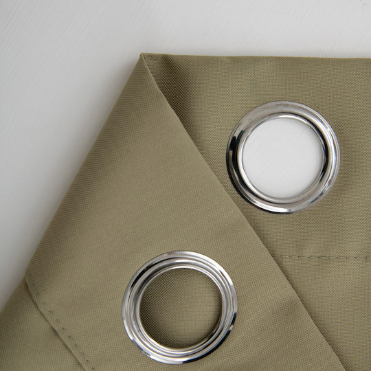 Beauty Home Curtain With Grommets Olive Green 150x260cm