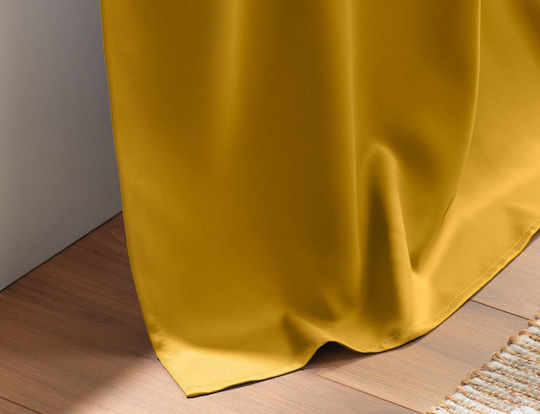 Blackout Curtain with Grommets L-c Occult Yellow 135x280cm