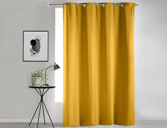 Blackout Curtain with Grommets L-c Occult Yellow 135x280cm