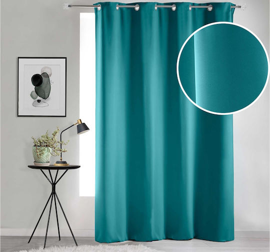 Douceur d'Intérieur Vorhang Verdunkelung Fenster mit Grommet Blau 135x280cm