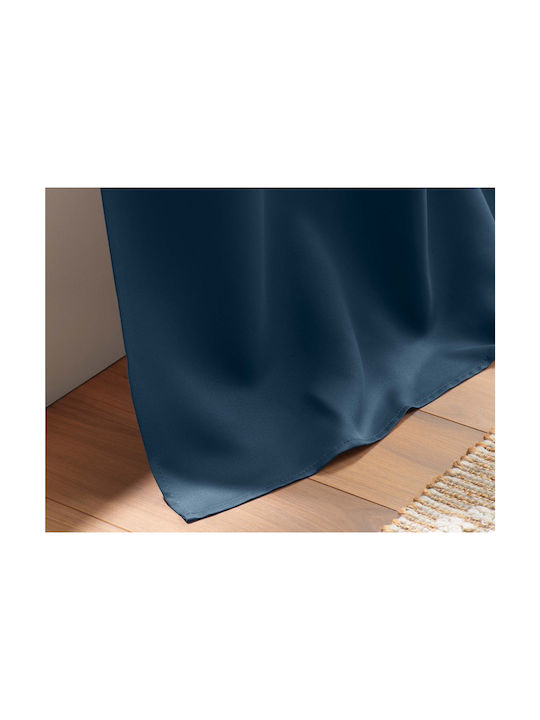 Douceur d'Intérieur Curtain Blackout Window with Grommet Blue 135x280cm