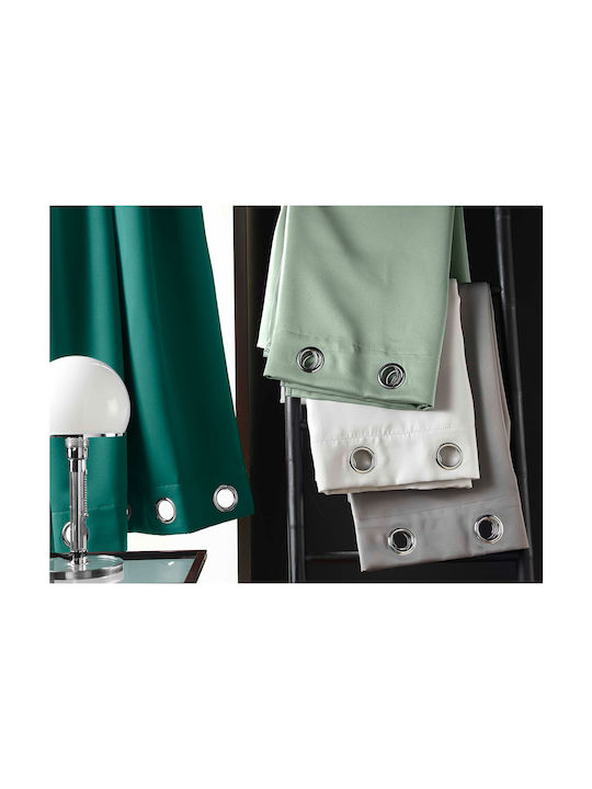 Douceur d'Intérieur Curtain Blackout Window with Grommet Blue 135x280cm