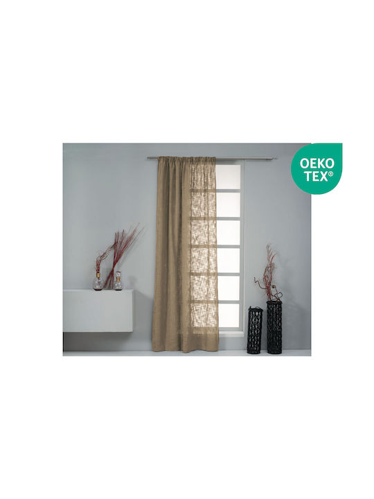 Easy Home Vorhang mit Bleistiftfalten Rope Beige 140x270cm