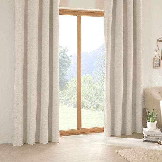 Atmosphera Blackout Curtain with Grommets Soana Ecru 140x260cm