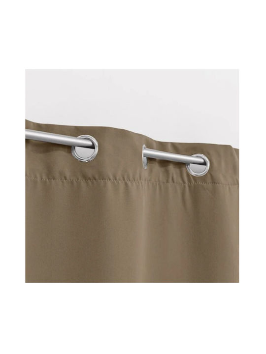 Curtain Blackout Window with Grommet Decorative Taupe 140x140cm