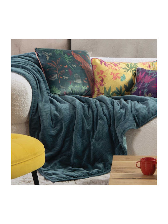 Nef-Nef Homeware Paradise Ριχτάρι Πολυθρόνας Chenille 130x180εκ. Πράσινο
