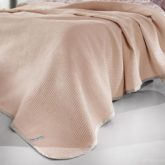 Guy Laroche Diamante Pique Single Blanket 165x250cm Ice