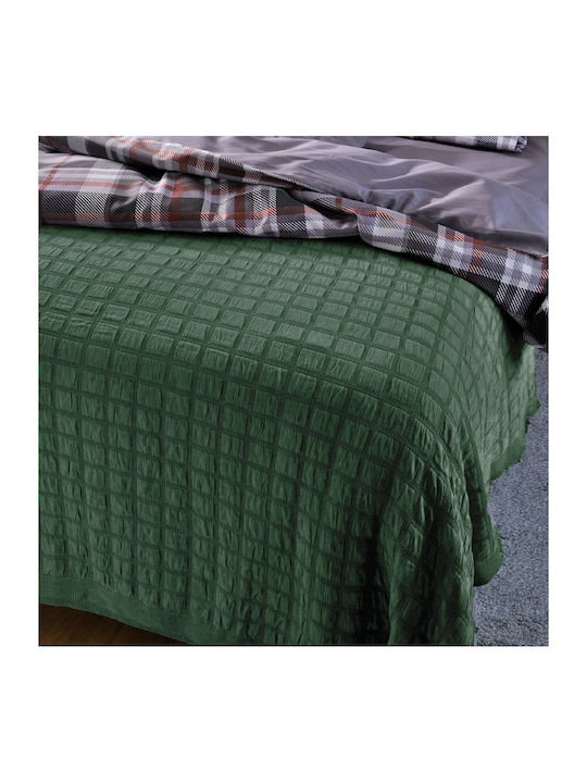 Down Town Home Pique Blanket Single 170x240cm Green