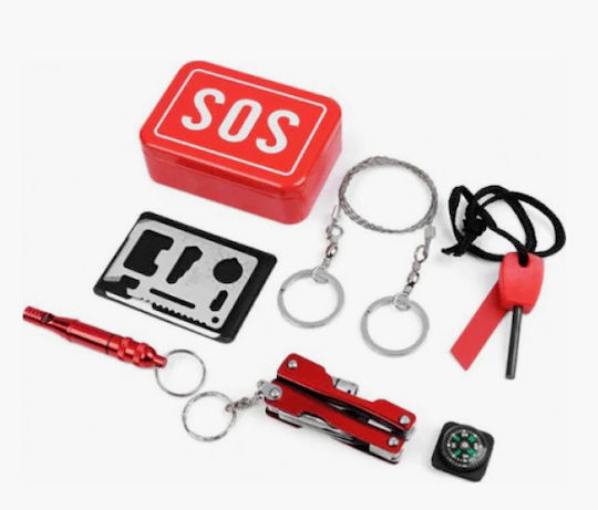 Sos Box Калъф за Оцеляване със Свирка и Sparkler