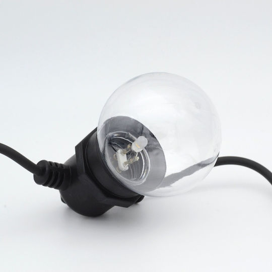 Lichter LED 4.9m. Weiße Batterie in Zeichenfolge 1Stück