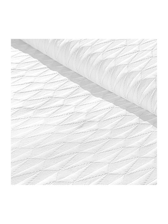 Guy Laroche Medici Pique Double Blanket 245x260cm White