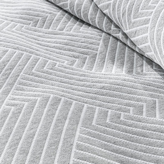 Guy Laroche Lupo Κουβέρτα Πικέ Ημίδιπλη 180x260εκ. Grey/white