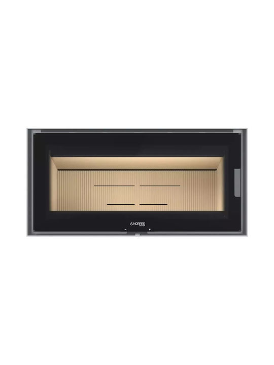 Norfire Design Norfire Șemineu cu inserție Lemn 13kW Drept cu o ușă care se deschide