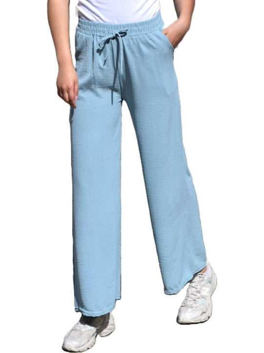 Women's High Rise Pantaloons with Rubber Band in Loose Fit Mint