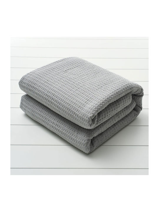 Vesta Home Piqué Decke Einzeln 170x250cm Hellgrau