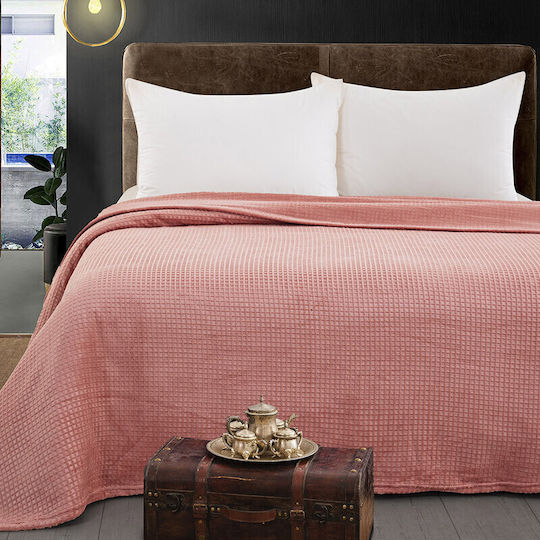 Beauty Home Κουβέρτα Fleece Μονή 160x220εκ. Ροδακινί