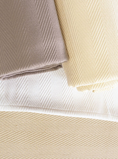Vesta Home Piqué Decke Einzeln 170x250cm Grau