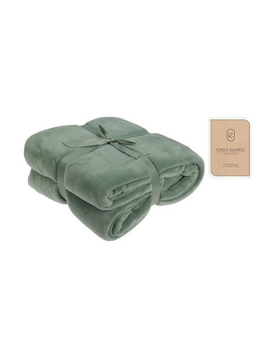Next Κουβέρτα Fleece Ημίδιπλη 180x230εκ. Ανοιχτό πράσινο
