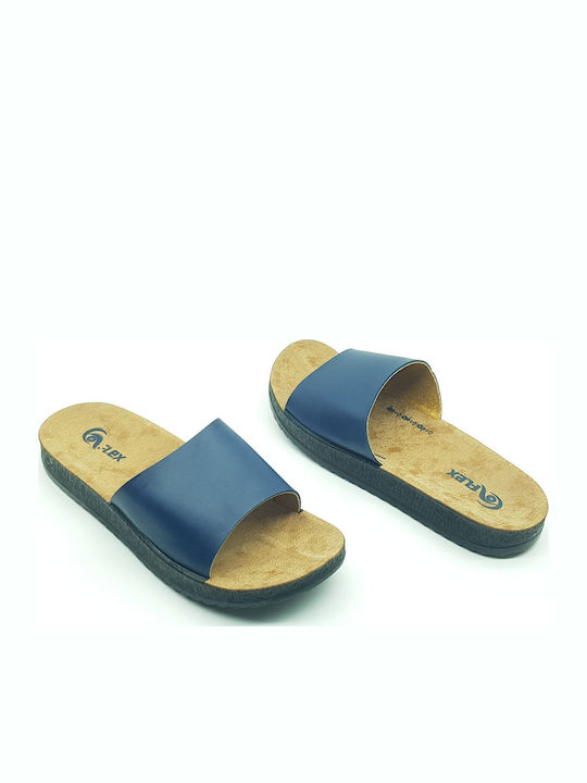 Women's Flat Sandals in Blue Color