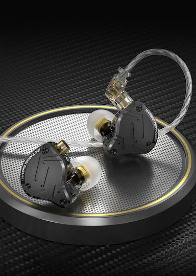 KZ Ακουστικά Ψείρες In Ear ZS10 Pro X Μαύρα