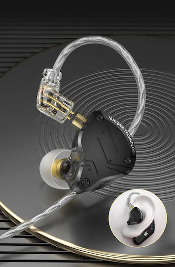 KZ Ακουστικά Ψείρες In Ear ZS10 Pro X Μαύρα