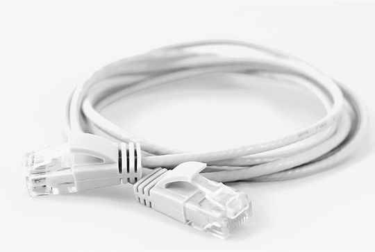 Wantec U/UTP Cat.6a (Gigabit) Καλώδιο Δικτύου Ethernet 0.2m Λευκό