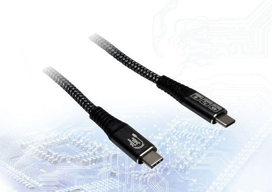 Inter-Tech Cablu USB 2.0 USB-C Masculin - USB-C 240W PD Negru 3m