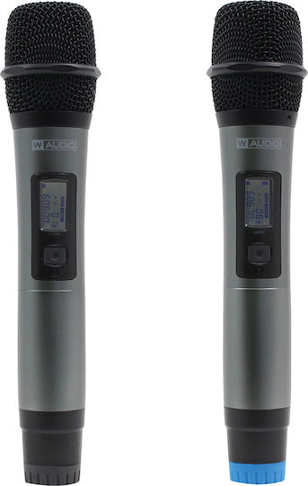 W-Audio DTM 600H Twin Handheld Diversity (606.0Mhz-614.0Mhz) Σετ Ασύρματο Μικρόφωνο Χειρός για Φωνητικά