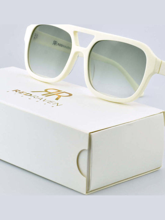 Red Raven Stellar Men's Sunglasses with White Plastic Frame and Gray Lens rd-000059-WHITEEMERALD-52775561134414