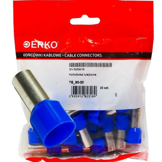 Insulation Sleeve Te 50/20 20pcs Din Blue