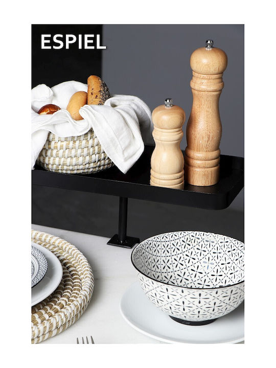 Espiel Rectangular Table Extension made of Metal in Black Color 20.5x12.5x21cm AST421 2pcs