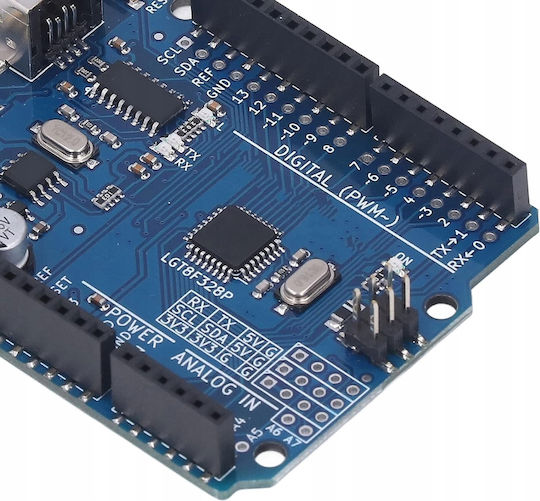 Μονάδα Acs A1 Atmega328 Avr Προορισμένη Arduino Uno R3 + Καλώδιο Usb Σωληνώσεις Goldpin
