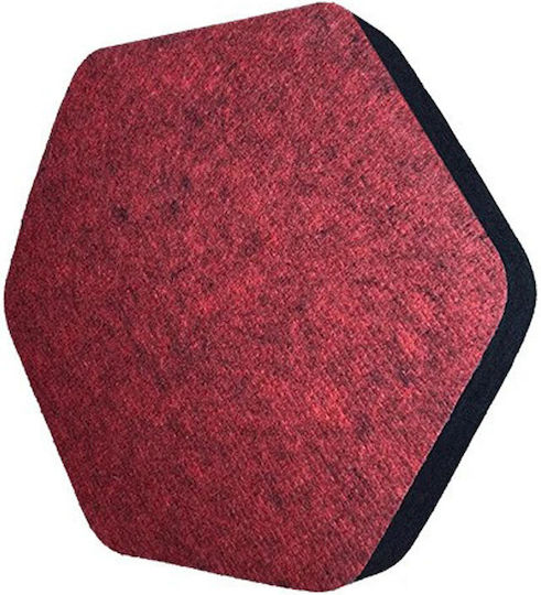 Alphacoustic Hexa Felt Schallabsorbierendes Paneel (6Stück) 39cm x 43.5cm x 50mm in Rot Farbe