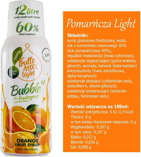 Fruttamax Orange Light Syrup 500ml