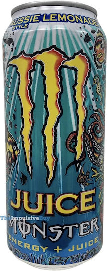 Monster Aussie Energy Drink Λεμόνι Συμπυκνωμένο με Ανθρακικό σε Κουτί 500ml