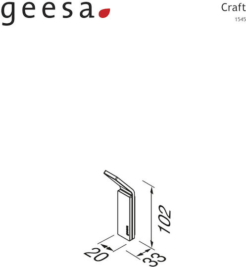 Geesa Άγκιστρο Μπάνιου Διπλό με Βίδες ​13.4x3.6cm Inox Ασημί