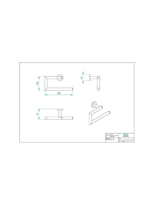 Verdi Omicron Ring Badezimmer Einzeln Schrauben ​20x20cm Braun