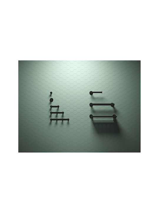 Verdi Omicron Single Wall-Mounted Bathroom Rail ​40x7.5cm Brown