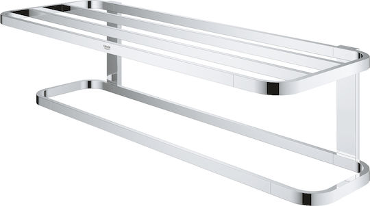 Grohe Selection Wall-Mounted Bathroom Shelf Unit with 5 Positions ​59.6x59.6cm Silver