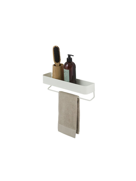 Sealskin Brix Ραφιέρα Μπάνιου Μονή Επιτοίχια με Βίδες ​35x10cm Λευκή