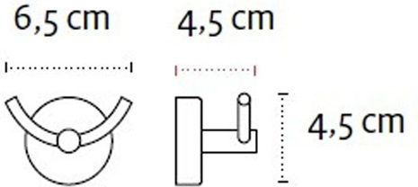 Karag Moderno Άγκιστρο Μπάνιου Διπλό με Βίδες ​4.5x4.5cm Inox Ασημί