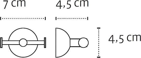 Kapitan Cârlig de Baie Dublu cu șuruburi 6x7.5cm Inox Argintiu Kapitan Cârlig de Baie Dublu cu șuruburi 6x7.5cm Inox Argintiu