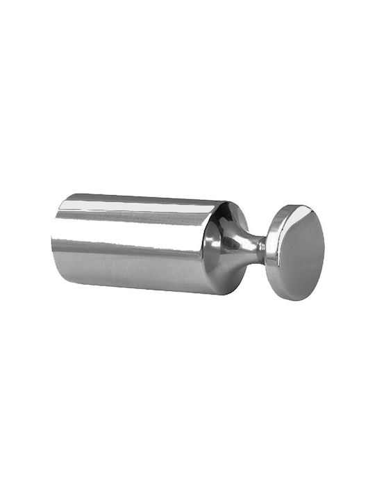 Karag Moderno Άγκιστρο Μπάνιου Μονό με Βίδες ​1.6x1.6cm Ασημί
