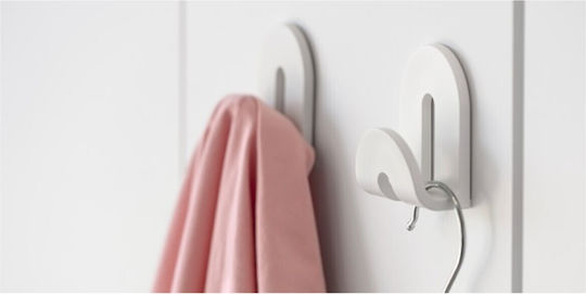 Inofix Single Wall-Mounted Bathroom Hook ​8x6.4cm Black