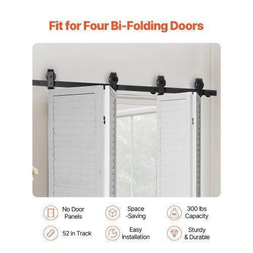 Vevor Sliding Door Mechanism 132.08cm Black