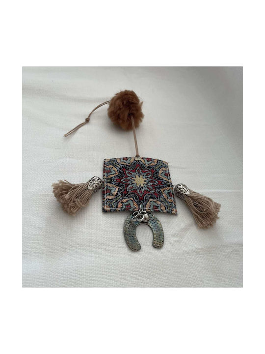 Suspendata Amulet Potcoavă Multicolor din Metal 28x28cm 1buc