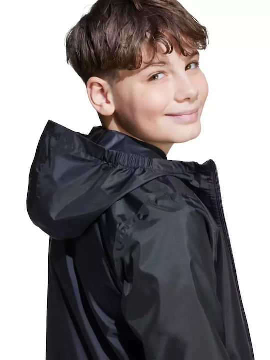 Waterproof Kids Sports Short Windproof Jacket with Hood Black