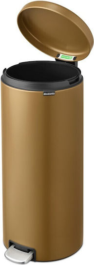 Brabantia Κάδος Απορριμμάτων Μεταλλικός με Πεντάλ Πορτοκαλί 30lt